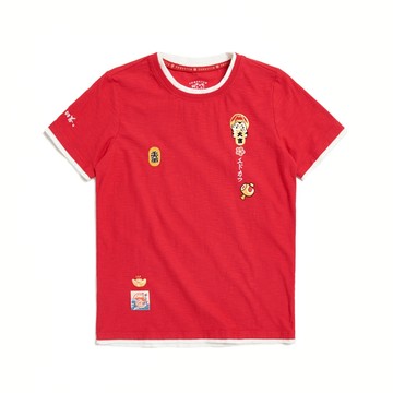 江戶勝｜女裝｜招財貓配色短袖T恤