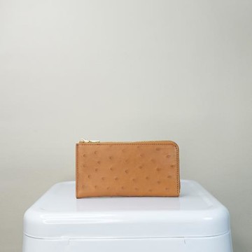 【M2nd】律米耶鴕鳥皮輕薄迷你長夾(駝-T65A)