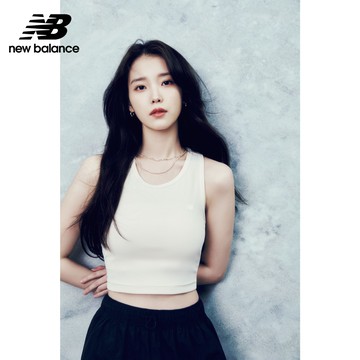 【New Balance】螺紋U領中短版背心_女性_杏色_WT43523LIN