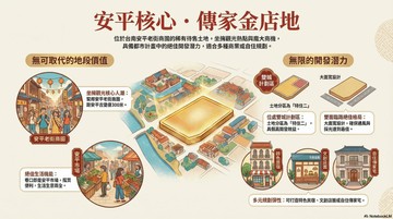 安平雙城核心~老街傳家金店地｜台南市安平區石門段​