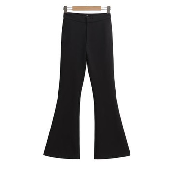 歐美風網紅性感顯身材高腰美胯喇叭褲甜美辣妹修身顯瘦休閑長褲