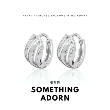 【SA｜很有飾】全現貨 『水波紋耳扣 』銀耳環 小耳環 耳飾 銀飾 飾品 百搭 經典款 耳扣-S026