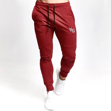 男士健身運動褲 刺繡logo 棉質舒適透氣健身訓練長褲 運動愛好者必備品 現貨