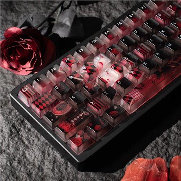 失落愛麗絲主題PC鍵帽全透UV機械鍵盤原廠透光61/68/75/84/87/104