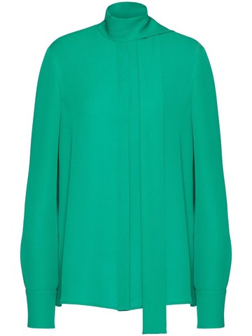 Valentino Garavani - Georgette silk blouse - women - Silk - 44 - Green