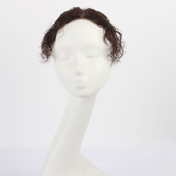 假髮片真髮絲-16cm短捲髮頭頂補髮女假髮2色73us27【獨家進口】【米蘭精品】