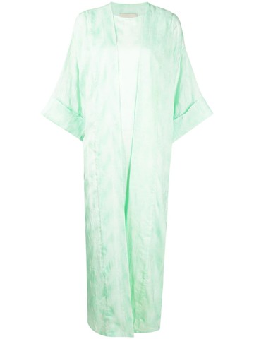 Bambah - crinkled-effect two-piece kaftan dress - women - Polyester - One Size - Green