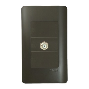 Schneider Electric 施耐德電機 ZENcelo系列 埋入式高屏蔽電視插座 鐵灰色  1個