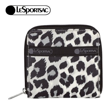 |快速出貨|Lesportsac Compact Zip Wallet 極簡輕薄錢包 送禮-柔影豹紋