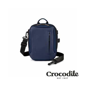 中性直式側背包 小包推薦 可收納水壺袋-Biz 5.0系列-0104-11001-黑藍兩色-Crocodile鱷魚皮件