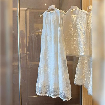 【M-5XL大尺碼】大尺碼女裝 古裝衣服 新中式女裝 上衣女 特大碼300斤新中式國風禪意連衣裙女夏季氣質高級感無袖背心