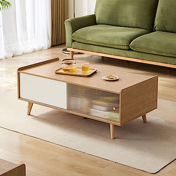 林氏木業北歐簡約抽屜儲物茶几 AC2L (H014372010)