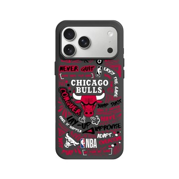 iPhone 17 Pro Max SolidX 黑 - NBA - 塗鴉系列-芝加哥公牛 Chicago Bulls - Graffiti