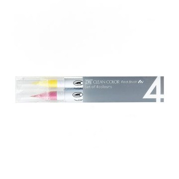【Kuretake 吳竹】ZIG 彩繪毛筆 4色套組 /組 RB-6000AT-4VB(日本品牌)