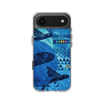 iPhone Air Clear Case（相機按鈕） 透明 - 花生騷 WasangShow - 虹彩飛魚群
