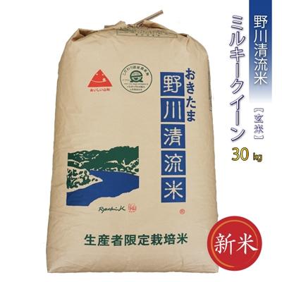 ふるさと納税 長井市 野川清流米「ミルキークイーン」30kg×1袋_A091