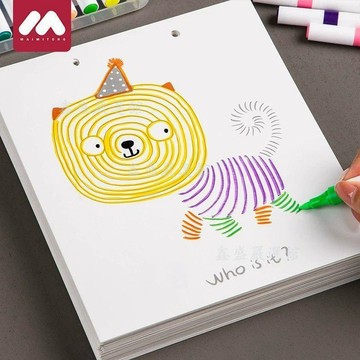 【臺灣-出貨】兒童控筆訓練塗色本 線條畫塗色本 3到6歲描線畫畫本 幼兒園專用臨摹塗鴉書07eR