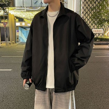 春秋季薄款男百搭夾克痞帥防風ins外套潮牌寬鬆男裝棒球褂子長袖 寬鬆 防風 外套