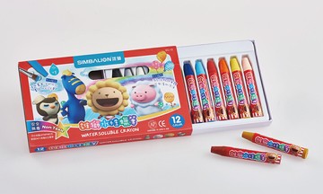 SIMBALION 雄獅 12色水性蠟筆 EC-12