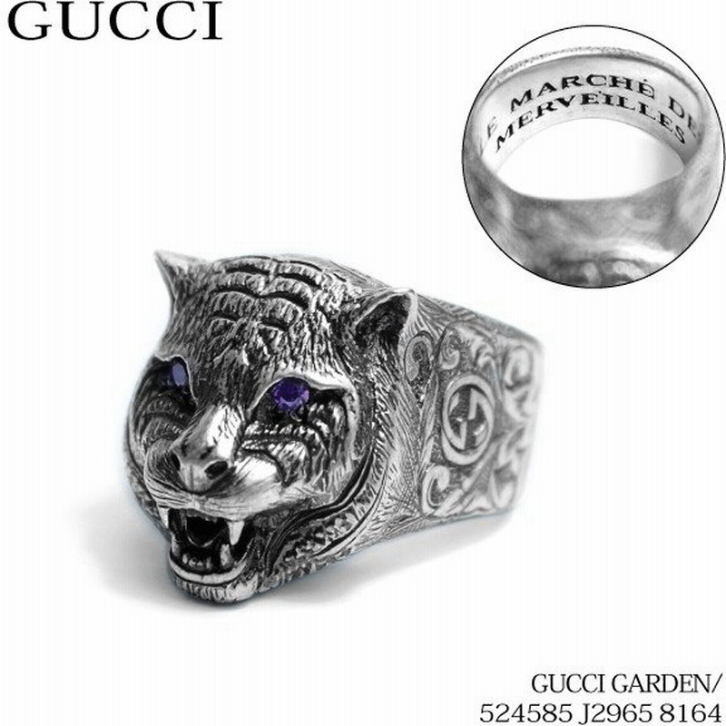 Gucci グッチ ガーデンキャットヘッドシルバーリング メンズ J2965 8164 返品交換不可 通販 Lineポイント最大1 0 Get Lineショッピング