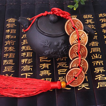 精品桃木錢掛件 五帝錢家居飾品乾隆通寶大量 廠家直銷木雕