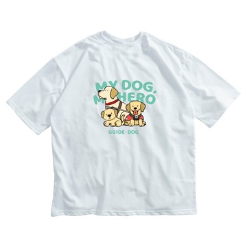 【My dog, My hero】大落肩短T恤｜狗英雄成長日誌｜導盲犬：黃金拉拉