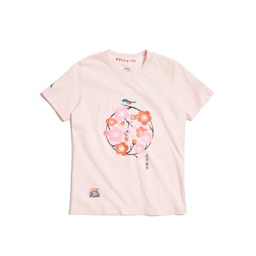 江戶勝｜女裝｜經典花與鳥短袖T恤
