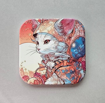 飛行貓-陶瓷杯墊-動物奇幻系列