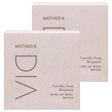 MOTHER-K DIA 純粹洗衣皂 佛手柑香氣 EWG GREEN 等級 含有96%以上植物棕櫚油 添加蜂膠萃取物 天然呵護肌膚  2個  150g