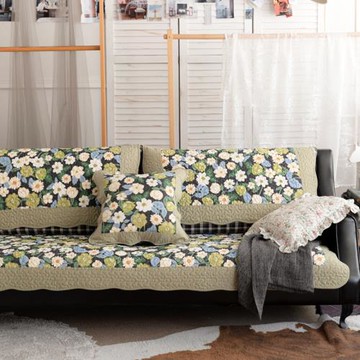 韓式純棉沙發墊四季通用防滑布藝全棉簡約坐墊子皮沙發套罩巾蓋布