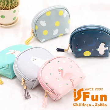 【iSFun】可愛動物＊可放手機皮革化妝收納包/多色可選