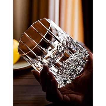 K9水晶江戶切子水晶杯星芒杯高檔手工女士家用日式威士忌杯洋酒杯