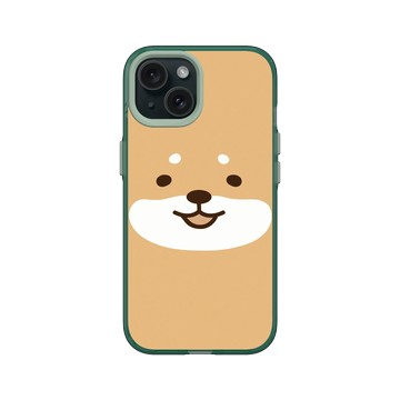 iPhone 15 Clear 憂墨綠 - 柴語錄 Shiba Says - 廢柴大臉(直)
