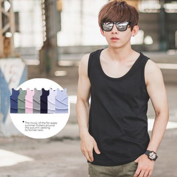 【N9890J】側面開岔寬鬆感素面背心 (JJ6386)