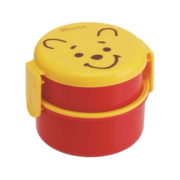 日本 小熊維尼圓圓雙層便當盒 230+270ml (JN3328)