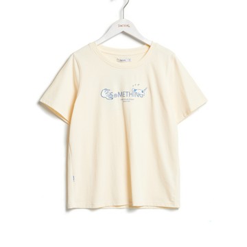 SOMETHING｜女裝｜貓咪刺繡印花短袖T恤