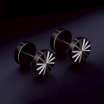 雙面男士耳釘潮男嘻哈簡約韓版個性輕奢小眾鈦鋼潮牌學生耳環耳飾