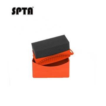 Spta 修整和保護塗抹器易握軟塗抹器輪胎光澤修整墊汽車清潔泡沫海綿