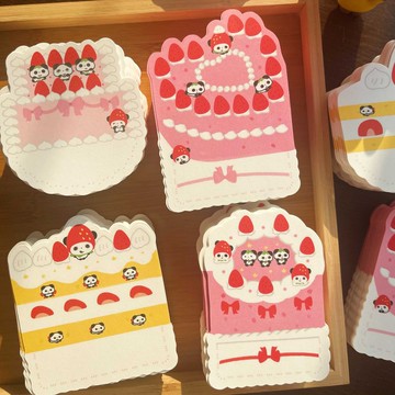 【草莓蛋糕】異形機關蛋糕裝飾手帳便簽可愛