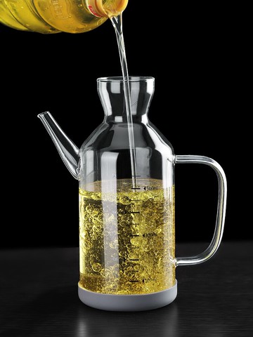 廚房家用油壺油瓶油罐醬油瓶玻璃醋壺大容量調料瓶防漏不掛油調料