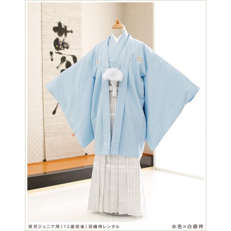 男の子袴セット 白銀 波紋様 男の子袴セット 白銀 波紋様