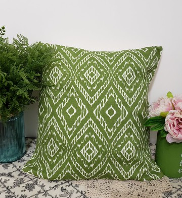 北歐款式特色民族風格綠色幾何圖案抱枕靠枕靠墊枕套