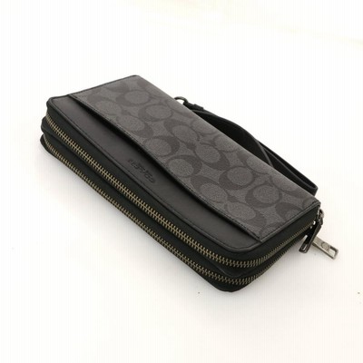 コーチ COACH ブラック シグネチャーコーデッドキャンバス