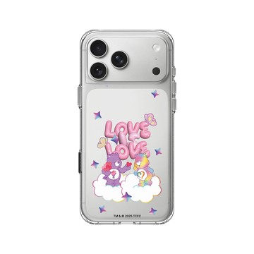 iPhone 17 Pro Max Clear Case（相機按鈕） 透明 - Care Bears - Love Is Love