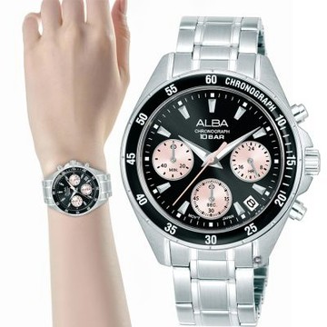 ALBA 雅柏 ACTIVE 活力潮流計時腕錶-36mm VD53-X417D/AT3K93X1