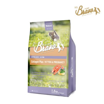 🔥點數再折↘$140【自然禮讚】Bravo 膠原蛋白貓食 幼/母貓 1.5kg (賞味期2026.5.13)