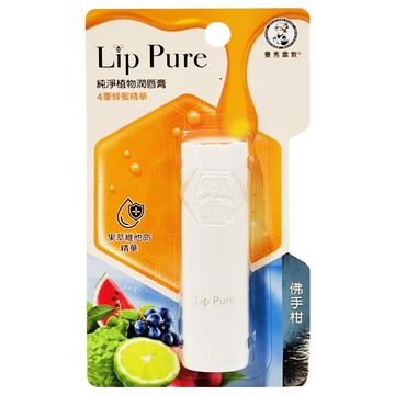 MENTHOLATUM 曼秀雷敦 純淨植物潤唇膏 植物精華 蜂蜜精華 深層滋潤 預防乾裂  佛手柑  4g  1支