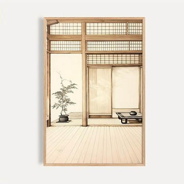 町家茶韻 / 日式和室茶室空間裝飾畫