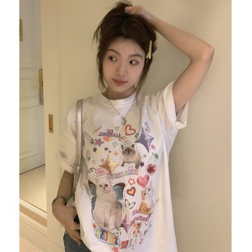 TGNS 純棉T恤 短袖衣服上衣 oversize T恤 潮流衣服 夏天衣服 ins風衣服 潮牌