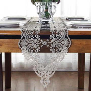 【BonBon naturel】北歐質感浪漫蕾絲檯布桌旗-30*180cm #4187